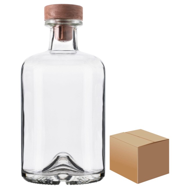 Бутылка "Аптека" 0,5 л. с пробкой полимерной Т-образной коробка