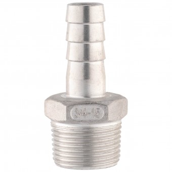 Штуцер ёлочка НР 3/4" AISI 15 мм