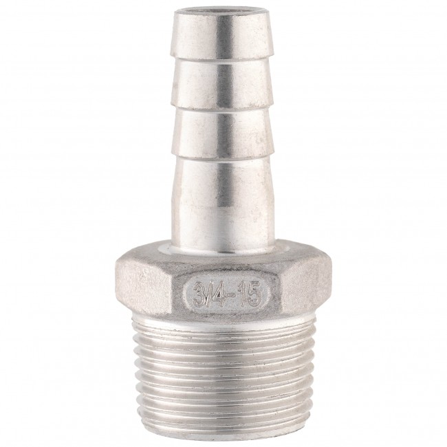 Штуцер ёлочка НР 3/4" AISI 15 мм