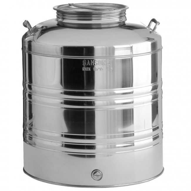 Традиционная бочка с краном 75 л нерж. 