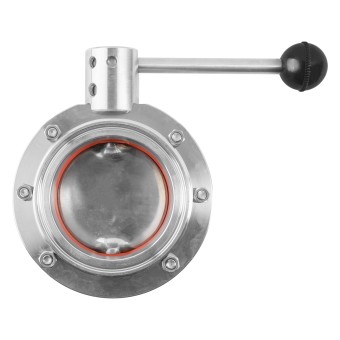 Кран дисковый бабочка CLAMP 3,0" Лайт AISI  Кран дисковый бабочка CLAMP 3,0" Лайт AISI