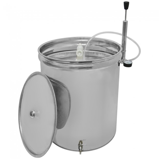 Ёмкость с пневмо и пылезащитной крышкой 150 л  Ёмкость с пневмо и пылезащитной крышкой 150 л