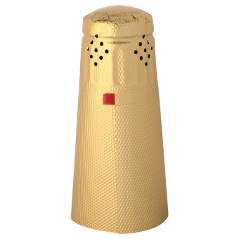 Капсула из фольги для шампанского золото с тиснением Капсула из фольги для шампанского золото с тиснением