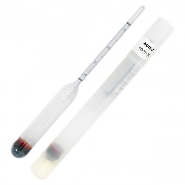 Ареометр спиртометр АСП-3 40-70% Ареометр спиртометр АСП-3 40-70%