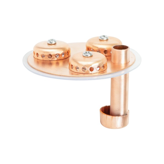 Тарелка трехколпачковая медная для колонны D80 "Винокур" Тарелка трехколпачковая медная для колонны D80 "Винокур"