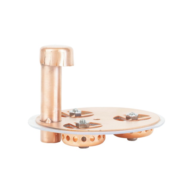 Тарелка трехколпачковая медная для колонны D80 "Винокур" Тарелка трехколпачковая медная для колонны D80 "Винокур"