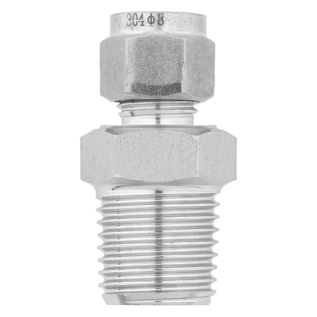 Переходник НР 1/2 под трубку 8 мм. нерж. Переходник НР 1/2 под трубку 8 мм. нерж.