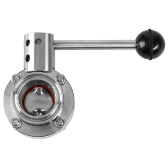 Кран дисковый бабочка CLAMP 1,5" Лайт AISI  Кран дисковый бабочка CLAMP 1,5" Лайт AISI