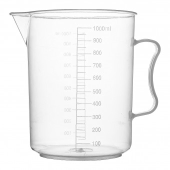 Мензурка полипропиленовая 1000 мл. с ручкой