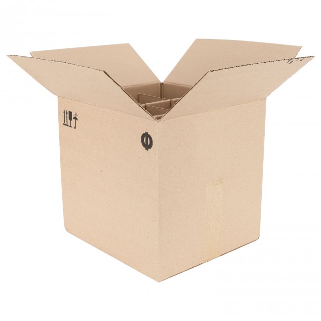 Гофро ящик с решеткой Фляжка 12*0,5 л. Гофро ящик с решеткой Фляжка 12*0,5 л.