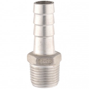 Штуцер ёлочка НР 1/2" AISI 16 мм