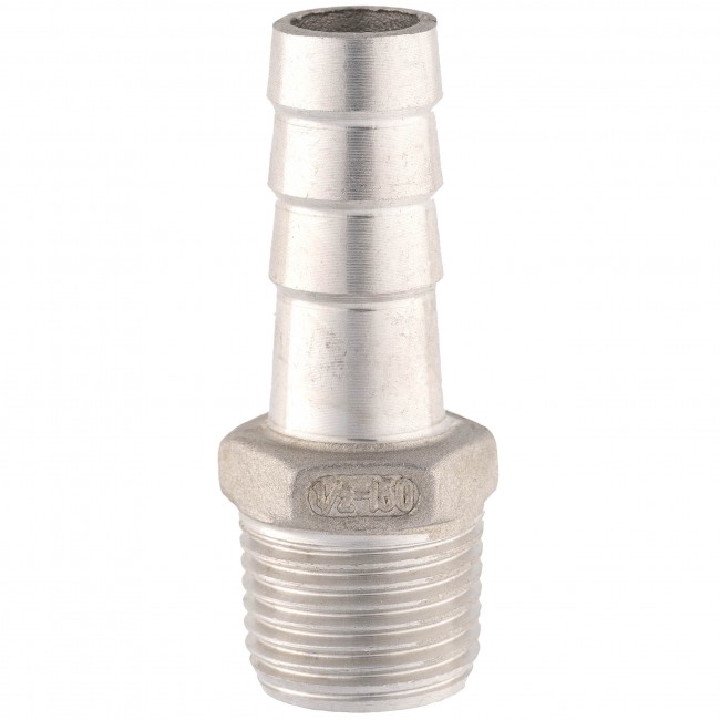 Штуцер ёлочка НР 1/2" AISI 16 мм