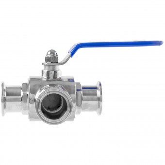 3х-ходовой шаровый кран CLAMP 1,5" AISI 