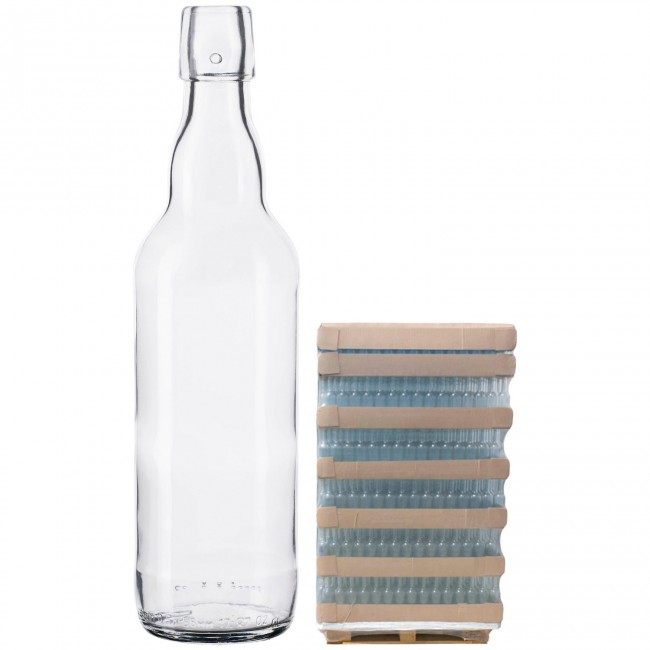 Бутылка "Бугельная" 0,5 л бесцветная (без пробки) паллет 1848 шт.