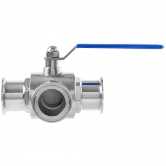 3х-ходовой шаровый кран CLAMP 2,0" AISI 