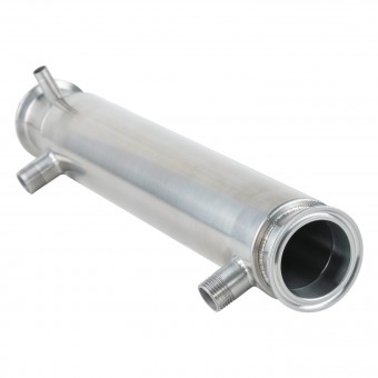 Рубашечный холодильник 380 мм, штуцер 1/2", CLAMP 2,0" DN 48 AISI  Рубашечный холодильник 380 мм, штуцер 1/2", CLAMP 2,0" DN 48 AISI