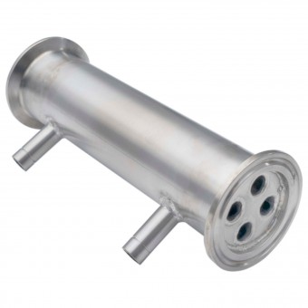 Холодильник кожухотрубный 150 мм. CLAMP 1,5" AISI штуцер 10 мм.