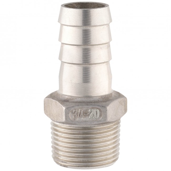 Штуцер ёлочка НР 3/4" AISI 20 мм