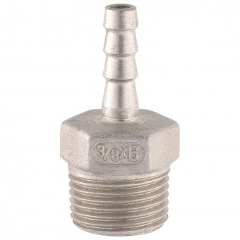 Штуцер ёлочка НР 3/8" AISI 6 мм Штуцер ёлочка НР 3/8" AISI 6 мм