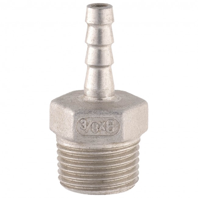 Штуцер ёлочка НР 3/8" AISI 6 мм Штуцер ёлочка НР 3/8" AISI 6 мм