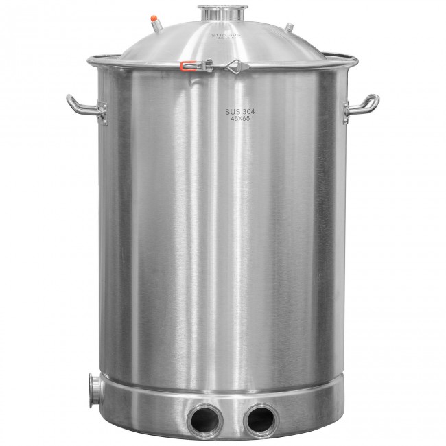 Куб 100 л с зиговкой, штуцер Clamp 3,0", тройное дно 45*65 с купол.крышкой