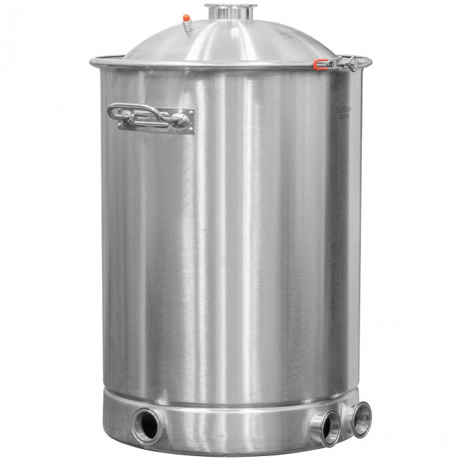 Куб 100 л с зиговкой, штуцер Clamp 3,0", тройное дно 45*65 с купол.крышкой