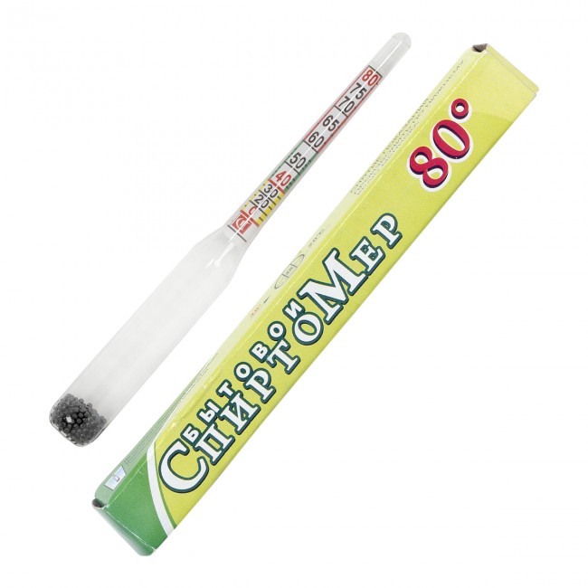 Ареометр спиртомер рюмочный бытовой 0-80%