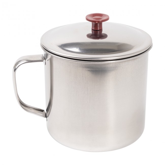 Кружка нержавеющая сталь с крышкой 600 мл.