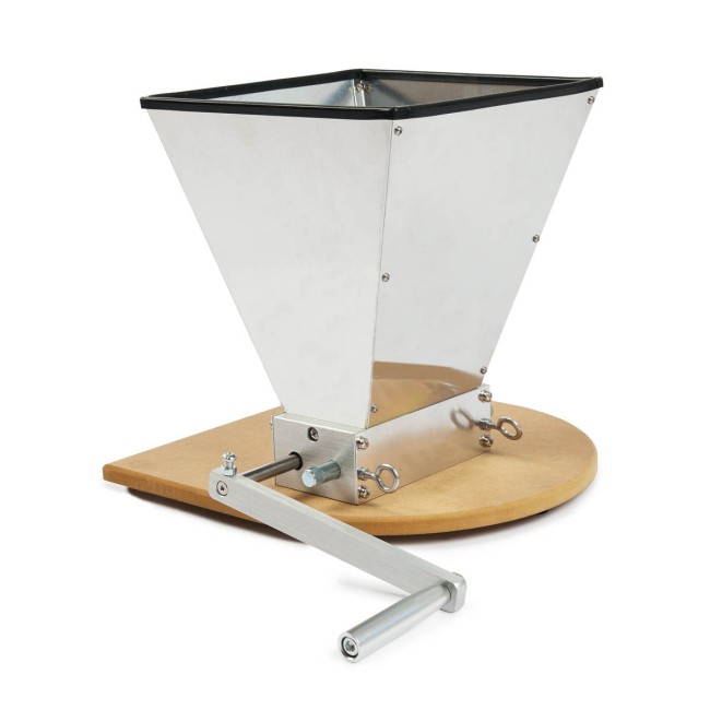 Мельница для солода двухвальцовая нерж. на подставке