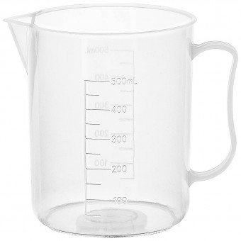 Мензурка полипропиленовая 500 мл. с ручкой