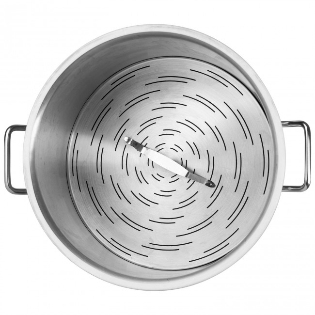 Куб 50 л с зиговкой, отвод ВР 3/4, штуцер Clamp 2,0", тройное дно 40*40 с купол.крышкой 