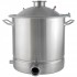 Куб 50 л с зиговкой, отвод ВР 3/4, штуцер Clamp 2,0", тройное дно 40*40 с купол.крышкой 