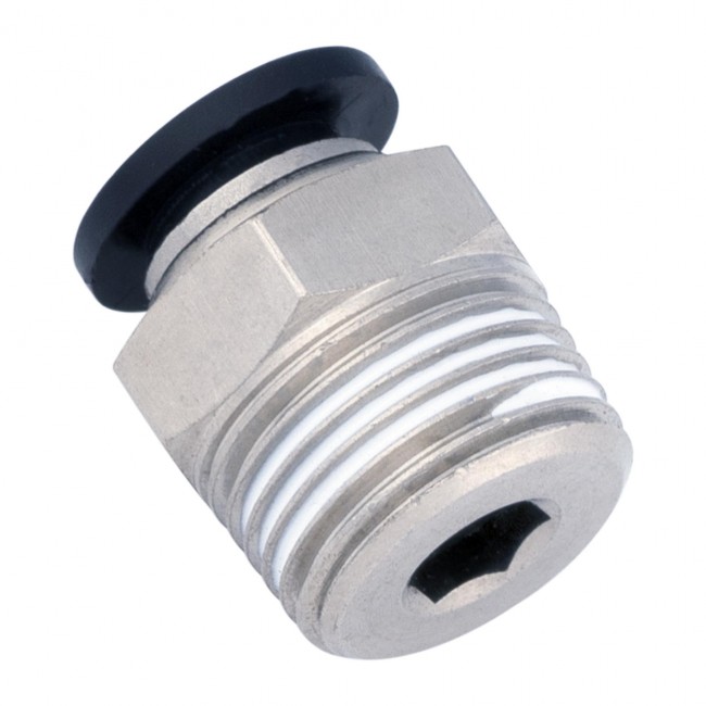 Штуцер НР 3/8" быстросъёмное соединение 8 мм