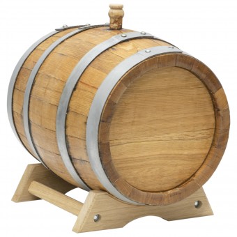 Дубовая бочка 10 л. "Профи" на подставке (подготовленная) Дубовая бочка 10 л. "Профи" на подставке (подготовленная)