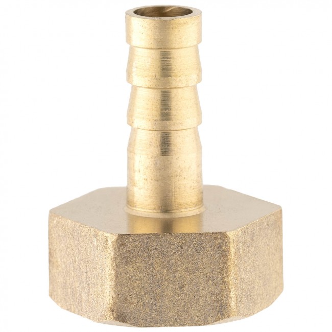 Штуцер ёлочка ВР 1/2" латунь 10 мм. 