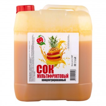 Сок мультифруктовый концентрированный 5 кг.