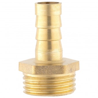 Штуцер ёлочка НР 1/2" латунь 10 мм.  Штуцер ёлочка НР 1/2" латунь 10 мм.