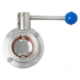 Кран дисковый бабочка CLAMP 1,5" AISI  Кран дисковый бабочка CLAMP 1,5" AISI