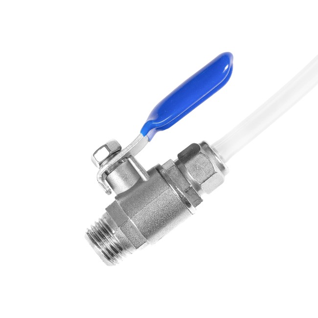 Кран шаровый НР 1/4" с зажимной гайкой