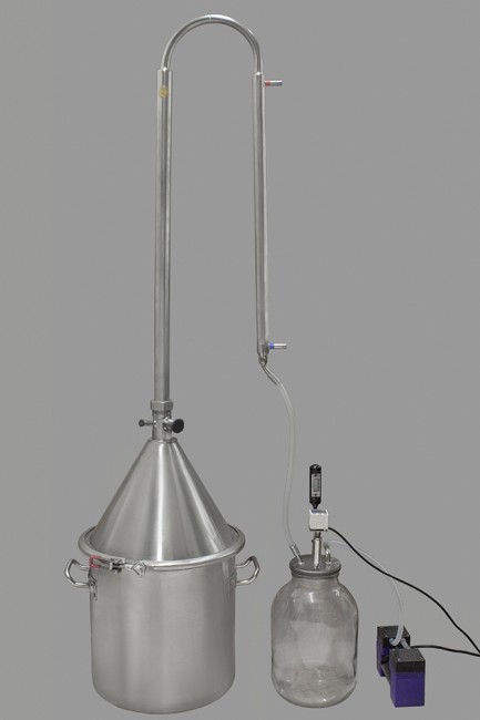 Крышка приемной емкости для дистилляции под вакуумом ароматных спиртов V2.0