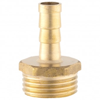 Штуцер ёлочка НР 1/2" латунь 8 мм.  Штуцер ёлочка НР 1/2" латунь 8 мм.
