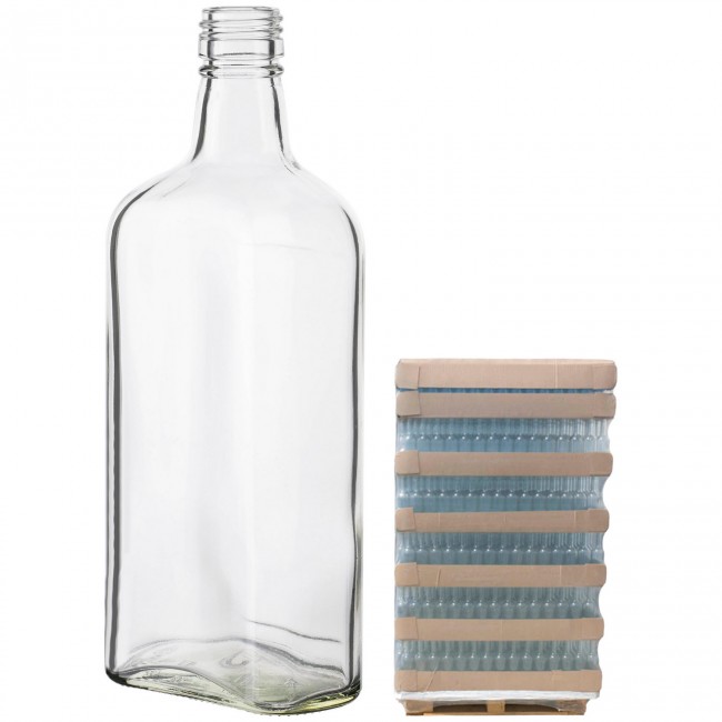 Бутылка "Фляжка" 0,5 л. винт паллет 1350 шт.