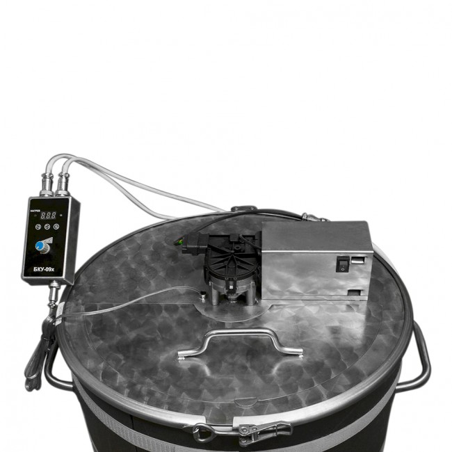 Мешалка в сборе с крышкой для зерновых заторов ПВК 80 литров Мешалка в сборе с крышкой для зерновых заторов ПВК 80 литров